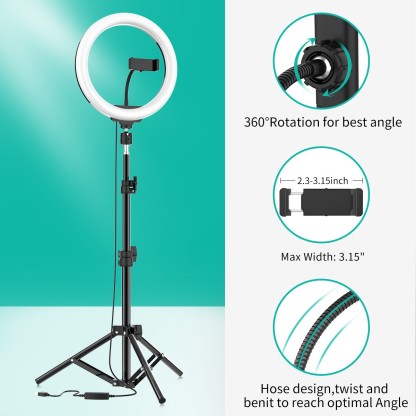 with Phone Holders Upgraded 63 Tall Compatible with iPhone/Android Magicfun Led Ring Light for Camera/Video/Makeup/Live Stream/Photography/YouTube/TikTok 10 Ring Light with Tripod Stand 