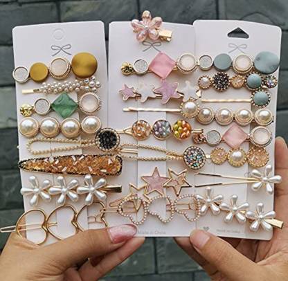 SUPREME FAB 24 Piece Korean Style Pearl Barrettes Women' Hair Clip Price in  India - Buy SUPREME FAB 24 Piece Korean Style Pearl Barrettes Women' Hair  Clip online at 