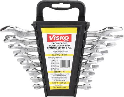 VISKO 701 Double Sided Open End Wrench Set  (Pack of 8)