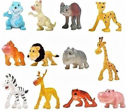 IMSZZ TRADING Funny Jungle Animals Cartoon Toys Playing Set for Kids (Pack  of 12) - Funny Jungle Animals Cartoon Toys Playing Set for Kids (Pack of  12) . Buy 12 PCS OF