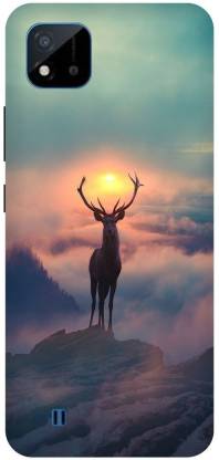 Bluvver Back Cover for Realme C20,RMX3061, Printed Animal Deer Back Cover