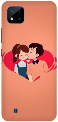 Bluvver Back Cover for Realme C20,RMX3061, Printed Love Couple Mobile Back Cover