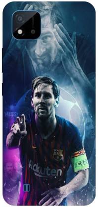Bluvver Back Cover for Realme C20,RMX3061, Printed Messi Back Cover