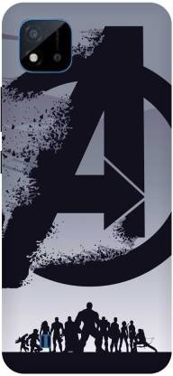 Bluvver Back Cover for Realme C20,RMX3061, Printed Avengers Logo Back Cover