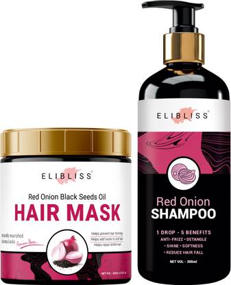 ELIBLISS Red Onion Shampoo & Red Onion Hair Mask Combo kit, Reduce Seasonal Hair Fall (300ml + 200ml) Price in India - Buy ELIBLISS Red Onion Shampoo & Red Onion Hair Mask ELIBLISS Red Onion Shampoo & Red Onion Hair Mask Combo kit, Reduce Seasonal Hair Fall (300ml + 200ml) Price in India - Buy ELIBLISS Red Onion Shampoo & Red Onion Hair Mask