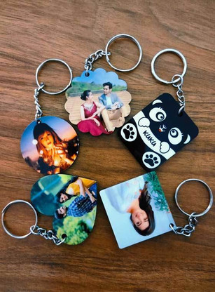 Set Of 5 Photo Printed Key Chain Key 