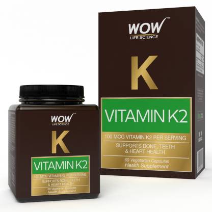 WOW Life Science Vitamin K2 Capsules – 100mcg  (60 No)