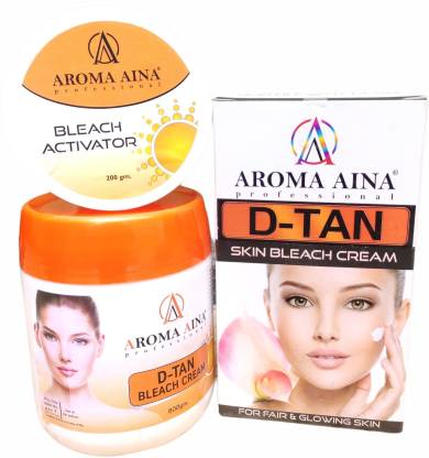 AROMA AINA D-TAN BLEACH CREAM FACE AND BODY PARLOUR PACK BEST DEAL INSTANT  TAN REMOVAL - Price in India, Buy AROMA AINA D-TAN BLEACH CREAM FACE AND  BODY PARLOUR PACK BEST DEAL