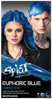 SPLAT Hair Color Kit , Euphoric Blue - Price in India, Buy SPLAT Hair Color  Kit , Euphoric Blue Online In India, Reviews, Ratings & Features |  