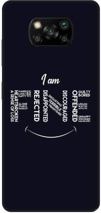 MD CASES ZONE Back Cover for Poco X3/MZB9965IN Fine I am Fine Text Printed back cover