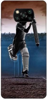 MD CASES ZONE Back Cover for Poco X3/MZB9965IN Cricketer Batsman Sports Player Printed back cover