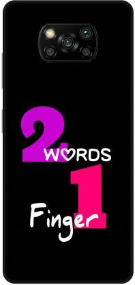 MD CASES ZONE Back Cover for Poco X3/MZB9965IN Two Word No Finger Text Printed back cover