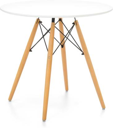 Finch Fox Mid Century Modern Eames Style Round Dining Mdf Table Top Wood Legs And White Tabletop Size 31 5 L X W 29 H Solid Coffee In Round Dining Mdf Table Top Wood Legs, Round Mid Century Modern Dining Table