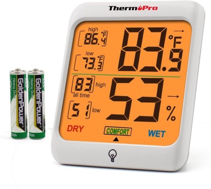 ouying1418 Electronic Digital Embedded Temperature Humidity Meter Hygrometer with Probe 