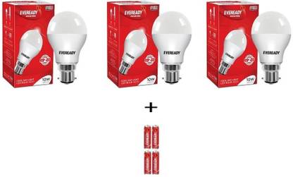 Eveready 10w Led Bulb Pack Of 3 With Free 4 Batteries Price In India Buy Eveready 10w Led Bulb Pack Of 3 With Free 4 Batteries Online At Flipkart Com