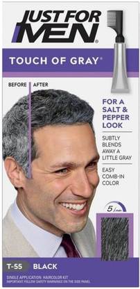JUST FOR MEN Touch of Gray Gray Hair Coloring for Men's with Comb Applicator Great for a Salt and Pepper Look , Black - Price in India, Buy JUST FOR MEN Touch JUST FOR MEN Touch of Gray Gray Hair Coloring for Men's with Comb Applicator Great for a Salt and Pepper Look , Black - Price in India, Buy JUST FOR MEN Touch