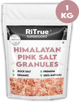 RiTrue 1 Kg Imported Himalayan Pink Rock Salt Granules Organic for weight loss Himalayan Pink Salt