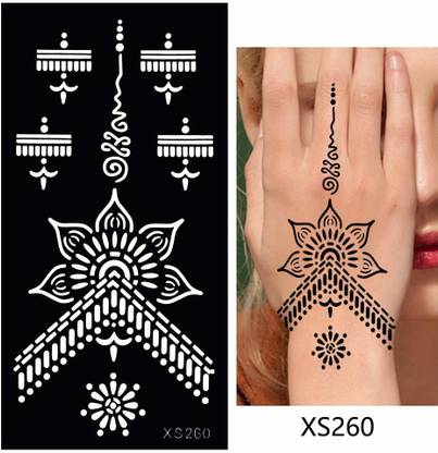 Ivana S Heena Mehandi Tatto Stencil Set For Hand Body Fingure Face Heena Art Temporary Tatto For Kids Girls Women Design 627 Price In India Buy
