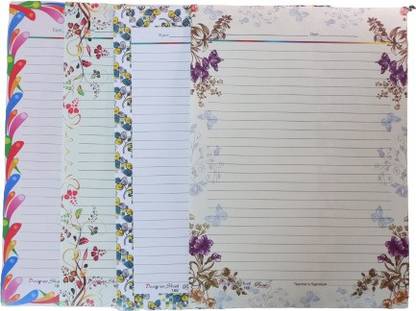 Flipkart Com Peace A4 Designer Sheet Pack Of 5x20 Sheets 100 Sheet One Side Ruled A4 140 Gsm Project Paper Project Paper