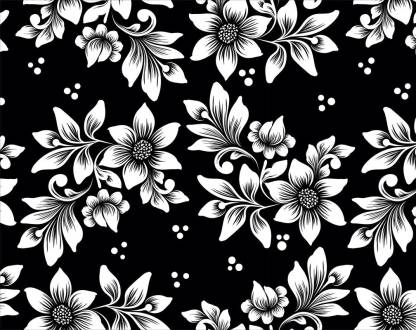 ASA PRINT SOLUTION Floral & Botanical Black, White Wallpaper Price in India  - Buy ASA PRINT SOLUTION Floral & Botanical Black, White Wallpaper online  at 
