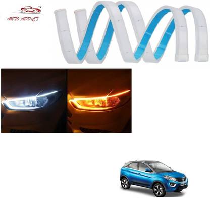 2 x Car Styling 8LED Knight Rider Strip LED Daytime Running Light Turn