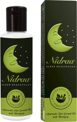 Nidraa Ayurvedic Hair Growth Oil with Bhringraj | Made with all Natural  Ingredients | No Paraben, No Sulphate, No Mineral Oil Hair Oil - Price in  India, Buy Nidraa Ayurvedic Hair Growth