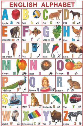 Educational Sticker Poster for Kids|English Alphabet|ABC Poster|Poster for  Preschool kids|Interior Wall Poster|Poster For Kids Room, Bedroom Study  Room|Learning Poster|Self Adhesive Wall Sticker Poster Paper Print -  Decorative posters in India - Buy