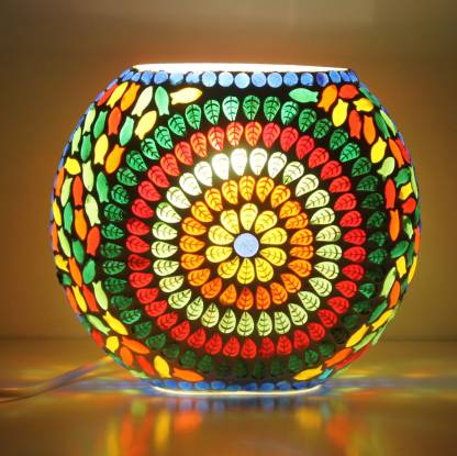 Vishal Handicraft Mosaic Table Lamp, Bedside Table And Lamp Combo