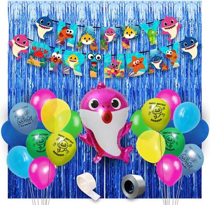 Miss Chief Baby Shark Birthday Decorations 46pcs Combo Set Baby Shark Theme Happy Birthday Banner Miss Chief Baby Shark Birthday Decorations 46pcs Combo Set Baby Shark Theme Happy Birthday Banner