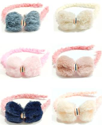 HOMEMATES Multi-Coloured Fur Bow Baby Girl Set Baby Fluffy For Kids  Hairband Headbands Elastic Toddler Barrettes Hair Accessories Head Band  Price in India - Buy HOMEMATES Multi-Coloured Fur Bow Baby Girl Set