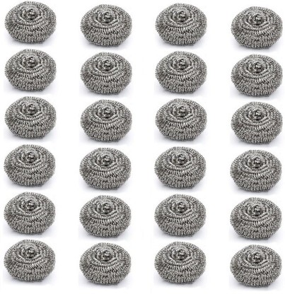 10 Pack Stainless Steel Sponges Heavy Duty Scrubbing Scouring Pad Steel Wool Utensil Cleaning Scrubber for Home Kitchen Bathroom 