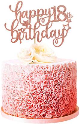18th Birthday Cake Decorations Zyozi Rose Gold Happy 18th Birthday Cake Topper Anniversary Birthday Party Decoration Sunplies Edible Cake Topper Price In India Buy Zyozi Rose Gold Happy 18th Birthday Cake Topper Anniversary Birthday Party
