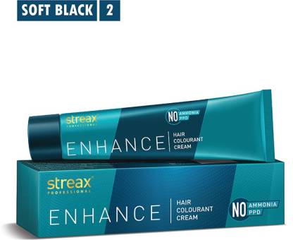 Streax Professional Enhance Hair Colourant Cream Soft Black 2 ,90 g , Soft  Black 2 - Price in India, Buy Streax Professional Enhance Hair Colourant  Cream Soft Black 2 ,90 g ,