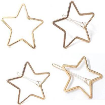 ZELVA 4 Pcs Hair Clip Hair Barrettes Minimalist gold silver hair accessories Hair Pins Circle Heart Triangle Star Hair Clips for Girls Thick and Thin Hair Styling Hair Pin Price in India - ZELVA 4 Pcs Hair Clip Hair Barrettes Minimalist gold silver hair accessories Hair Pins Circle Heart Triangle Star Hair Clips for Girls Thick and Thin Hair Styling Hair Pin Price in India -