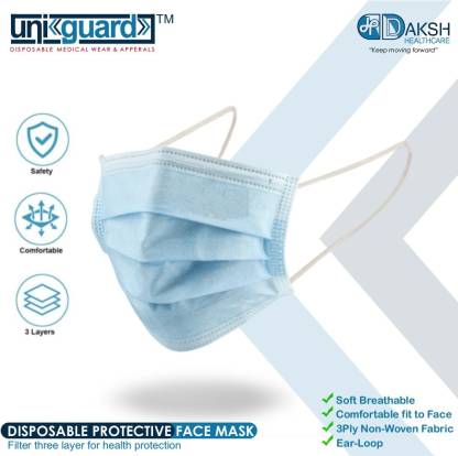 Unitouch 3 PLY EAR LOOP FACE MASK FM_T_550 Surgical Mask Price in India -  Buy Unitouch 3 PLY EAR LOOP FACE MASK FM_T_550 Surgical Mask online at  Flipkart.com