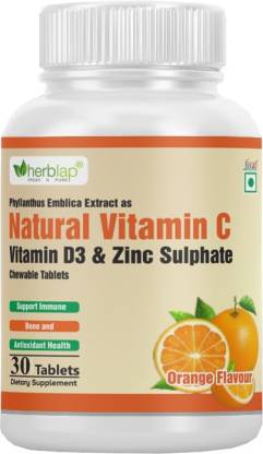 Herblap Natural Vitamin C Chewable Tablets With Vitamin D3 And Zinc To Boost Immunity Price In India Buy Herblap Natural Vitamin C Chewable Tablets With Vitamin D3 And Zinc To Boost