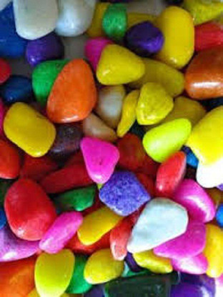 colorful aquarium rocks