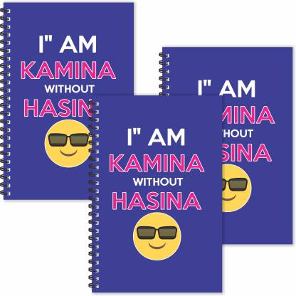 ESCAPER I am Kamina with Hasina Hindi Quotes Diaries (Ruled - A5 Size -  SUPER SAVER Pack of