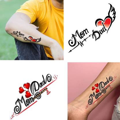 surmul Mom Heart with Dad Combo Tattoo Waterproof Boy and Girl Temporary  Body Tattoo - Price in India, Buy surmul Mom Heart with Dad Combo Tattoo  Waterproof Boy and Girl Temporary Body