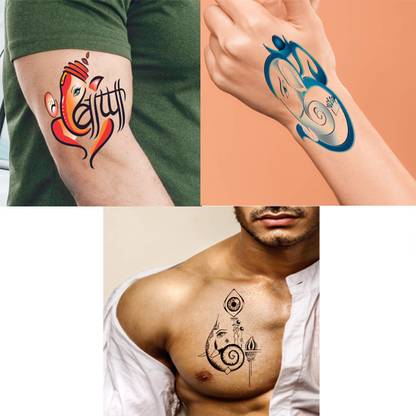 surmul Hindu God Ganesha Ji Combo Tattoo Waterproof Boys and Girls  Temporary Body Tattoo - Price in India, Buy surmul Hindu God Ganesha Ji  Combo Tattoo Waterproof Boys and Girls Temporary Body