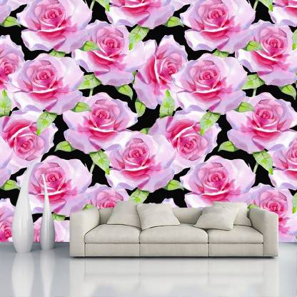 Decorative Production Decorative Black, Pink Wallpaper Price in India - Buy  Decorative Production Decorative Black, Pink Wallpaper online at  