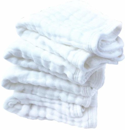 Fasoar Natural Organic Cotton Baby Bath Towel 1 Pack Baby Muslin Washcloths 