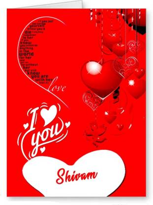 Midas Craft I Love You Shivam ….15 Romantic Card Greeting Card Price in  India - Buy Midas Craft I Love You Shivam ….15 Romantic Card Greeting Card  online at 
