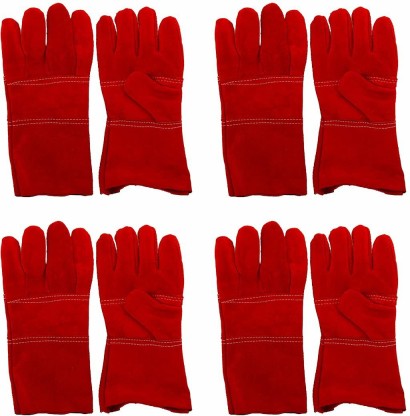 Heat Resistant Cut Resistant Gloves Work BBQ Welding Oven Grill Fireplace Furnace Stove Pot Holder/Animal handling Garden Gloves 14 Inches Long For Men and Women 