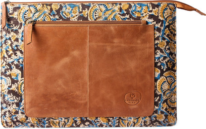 Cotton kalamkari laptop sleeve 