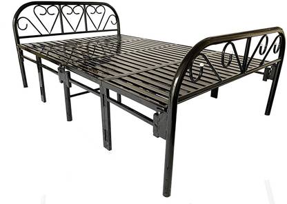 Ziaula 4 Feet By 6 Feet Double Size Metal Foldable Bed Heavy Duty Foldable Metal Double Bed Price In India Buy Ziaula 4 Feet By 6 Feet Double Size Metal Foldable