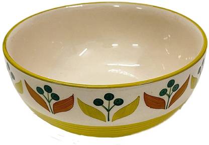 Green Plant indoor Ceramics11035 Ceramic Serving Bowl