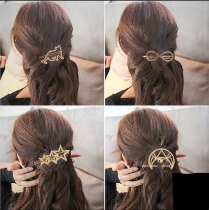 HOMEMATES 4 Pack Circle Flower Star Branch Pearl Metal Gold Hair Clips  Hairpins Snap Barrettes Comb Claw Clamp Wedding Bridal Decorative Hair  Styling Hair Accessories for Women Girls Hair Pin Price in