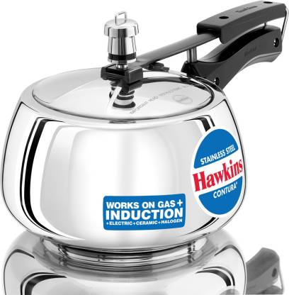 Stainless Steel Hawkins Contura 3 Litre Pressure Cooker Induction Compatible