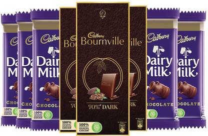 Cadbury Bournville 70% Dark Chocolate 80g (Pack of 3) + Dairy Milk Maha Pack 50g (Pack of 5) Bars Price in India - Buy Cadbury Bournville 70% Dark Chocolate 80g (Pack of Cadbury Bournville 70% Dark Chocolate 80g (Pack of 3) + Dairy Milk Maha Pack 50g (Pack of 5) Bars Price in India - Buy Cadbury Bournville 70% Dark Chocolate 80g (Pack of